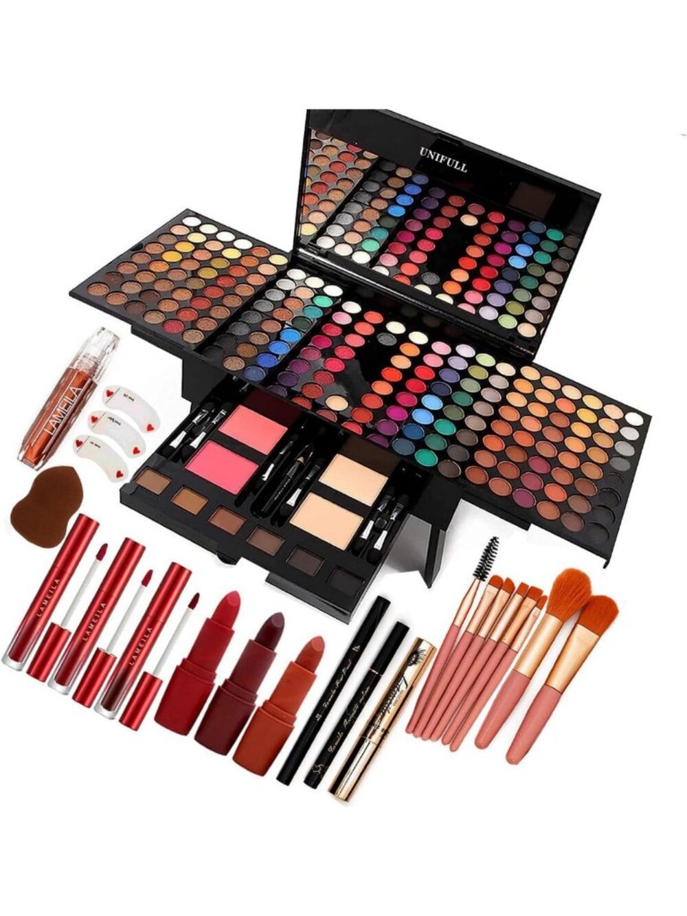 190 Color Professional Makeup Palette - All-in-One Kit for Women & Beginners